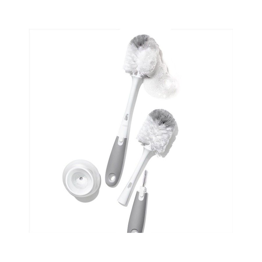 OXO Szczotka do Mycia Butelek i Smoczków Grey - 2 szt.