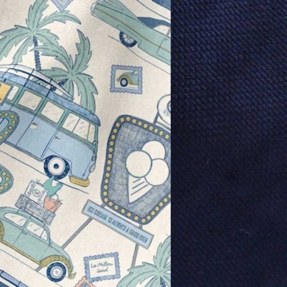 LA MILLOU VELVET COLLECTION - Blanket, bedspread 140 x 200 cm - ROUTE 66 COLOUR - DOVE BLUE