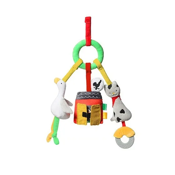 Babyono Zabawka edukacyjna - zawieszka do wózka ON THE FARM