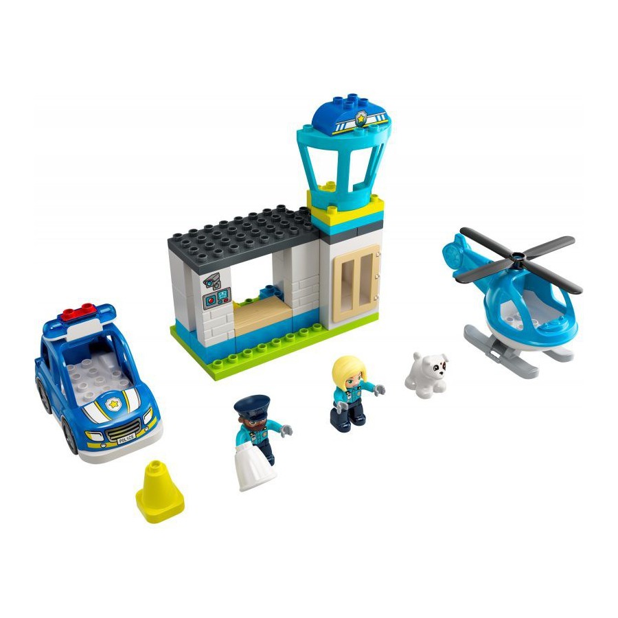 LEGO DUPLO - Posterunek policji i helikopte