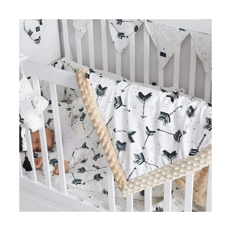 LA baby blanket Millou BOHO ROYAL GRAY ARROWS