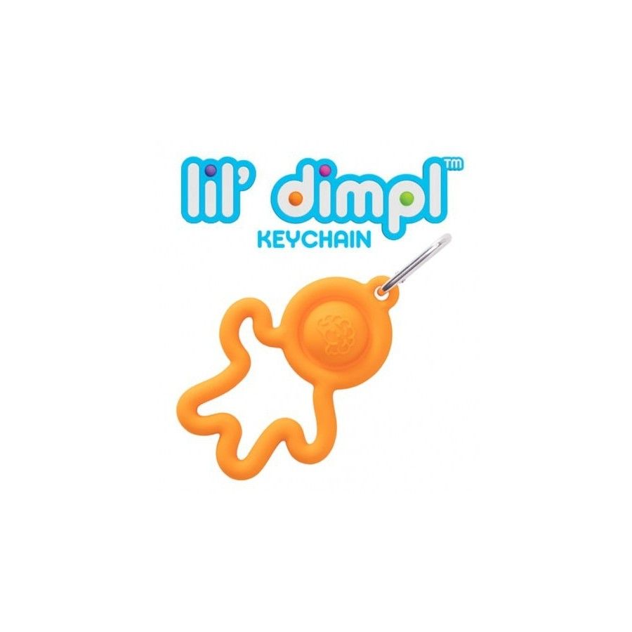 Fat Brain Toy Bąbelki Dimpl Breloczek Liliputek -Pomarańczowy