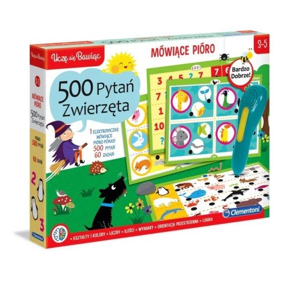 Clementoni - Mówiące Pióro 500 Pytań - Zwierzęta - 8005125507818