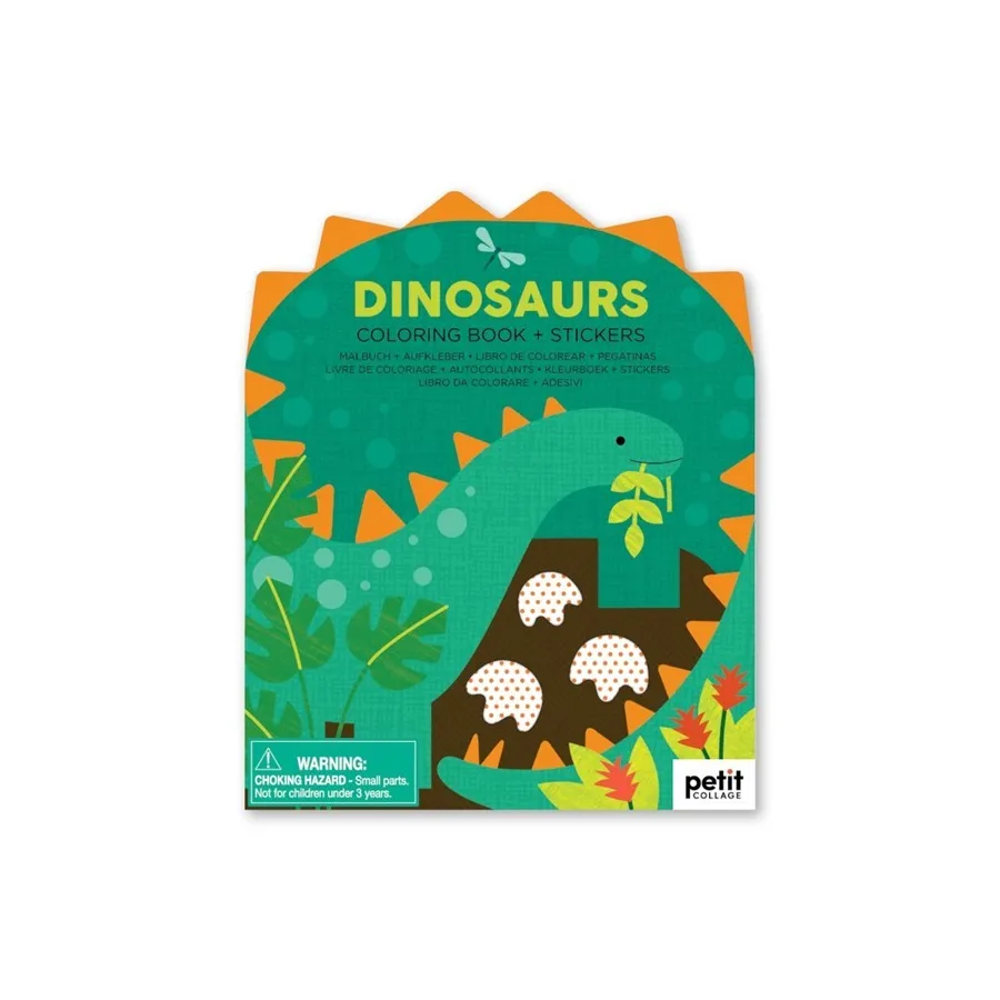 Petit Collage Színező könyv dinoszaurusz matricákkal - 0810073340886