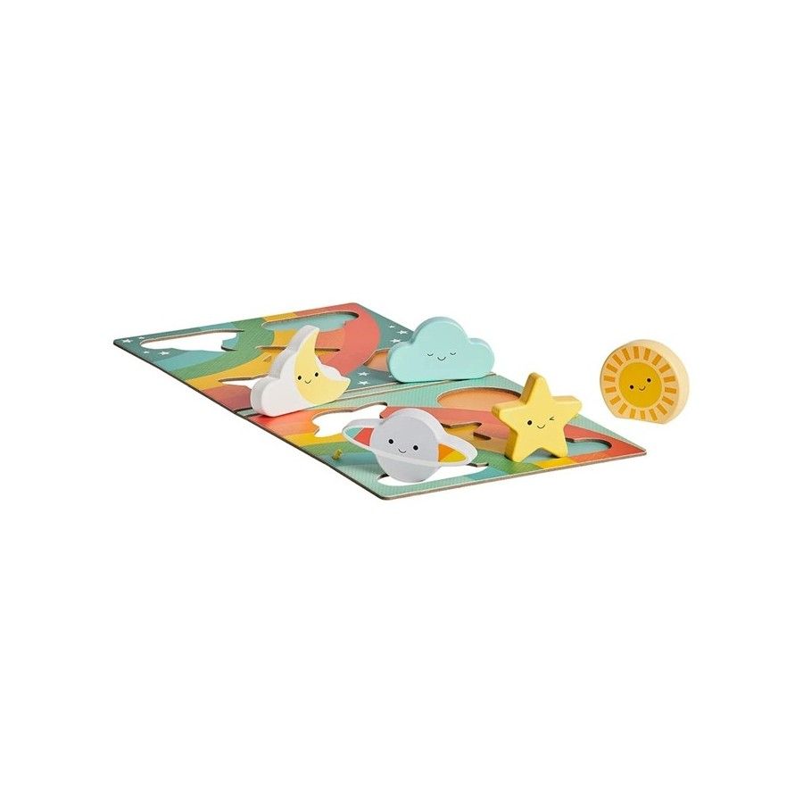 Petit Collage Rainbow fából készült puzzle - 5055923779163