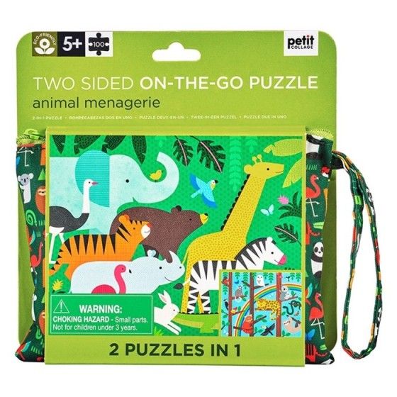 Petit Collage Puzzle Dwustronne w Torebce