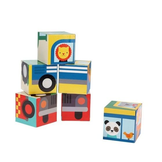 Petit Collage Puzzle Klocki járművek - 0810073340644