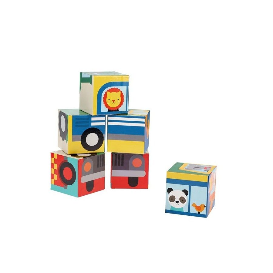 Petit Collage Puzzle Klocki járművek - 0810073340644