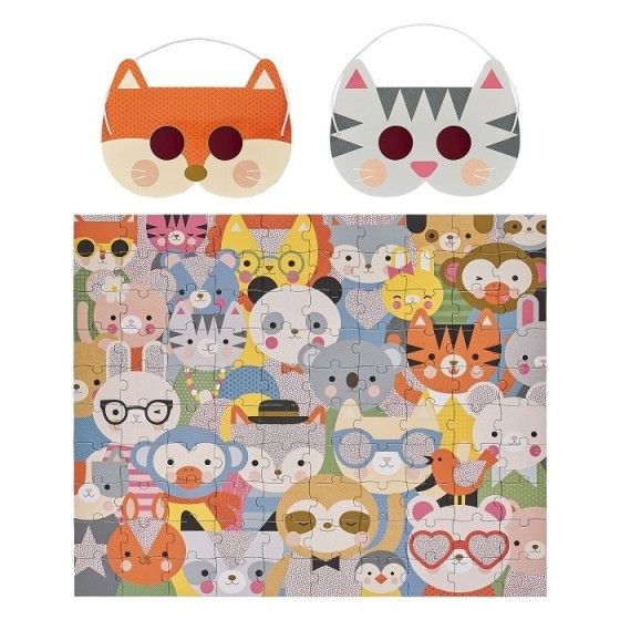 Petit Collage Puzzle Ukryte Obrazki Animal