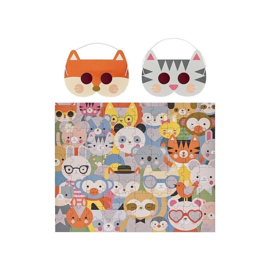 Petit Collage Puzzle Des images d'animaux cachés