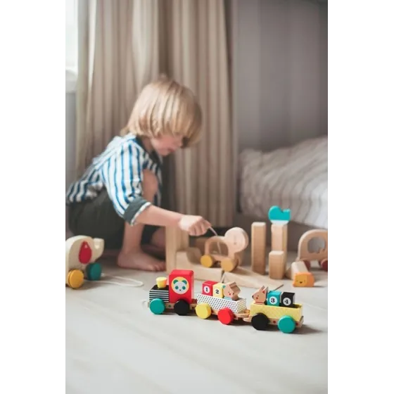 Petit Collage Zabawka do Ciągnięcia Pociąg