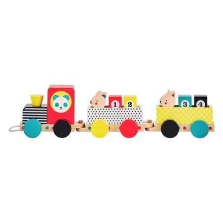 Petit Collage A toy to pull a train