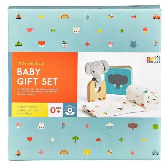 Petit Collage Zestaw Dla Noworodka Słonik