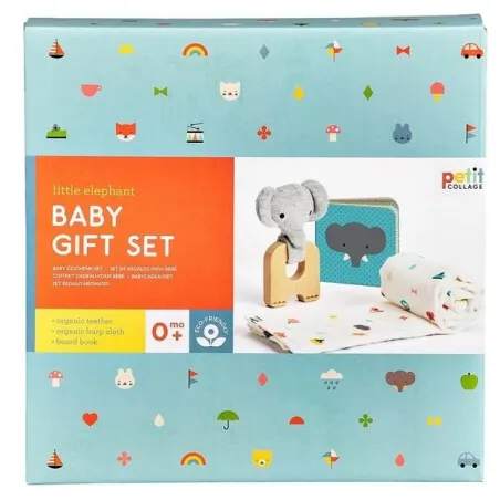 Petit Collage Set for newborn elephant
