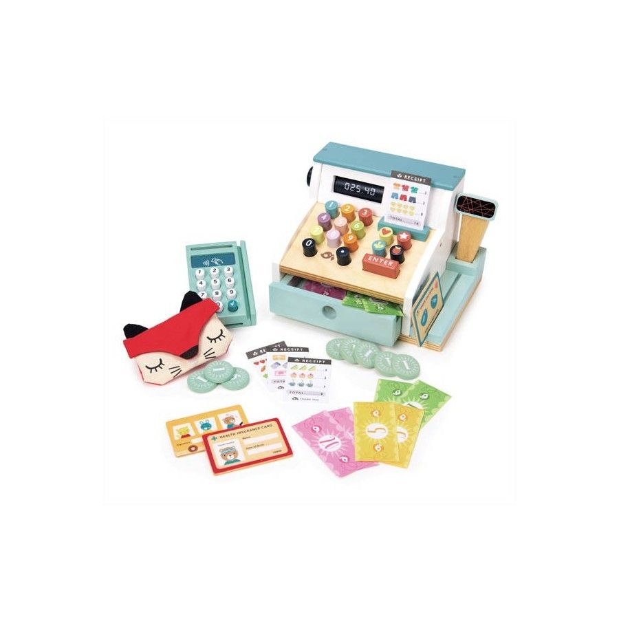 Tender Leaf Toys Drewniana kasa sklepowa ze skanerem