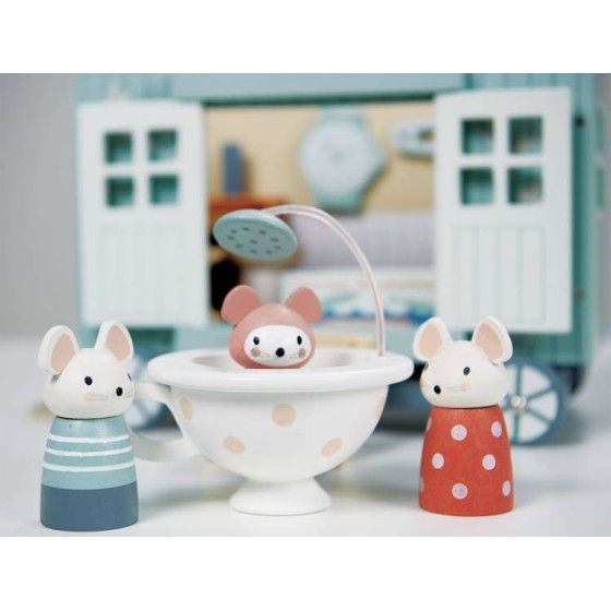 Tender Leaf Toys Chatka na kółkach dla myszek
