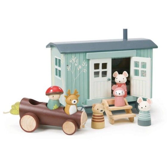 Tender Leaf Toys Chatka na kółkach dla myszek