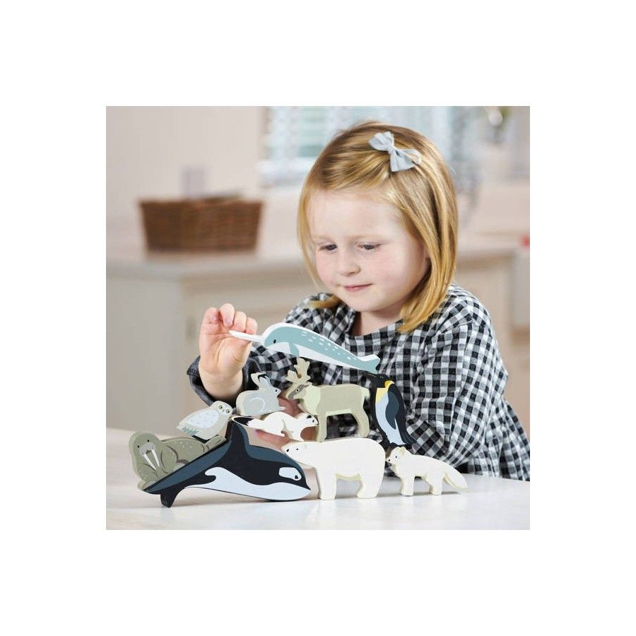 Tender Leaf Toys Wooden play figures - polar animals