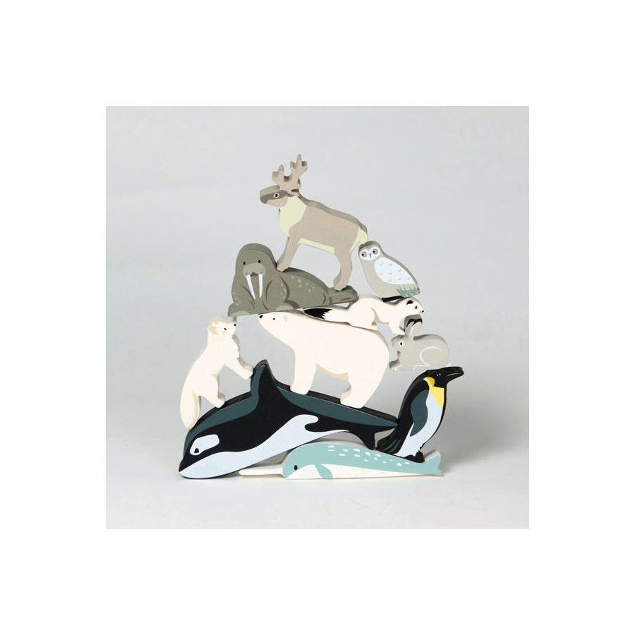 Tender Leaf Toys Drewniane figurki do zabawy - zwierzęta polarne