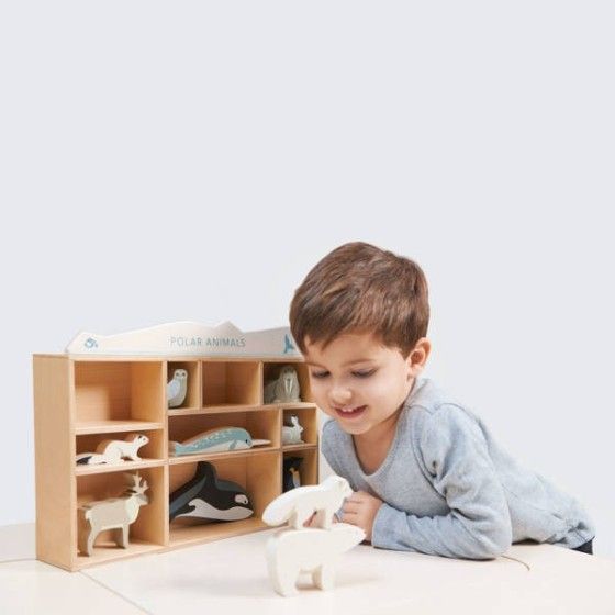 Tender Leaf Toys Drewniane figurki do zabawy - zwierzęta polarne