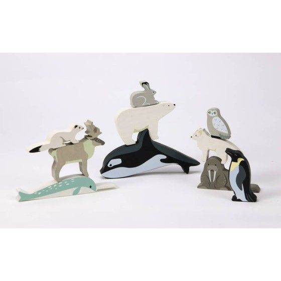 Tender Leaf Toys Drewniane figurki do zabawy - zwierzęta polarne