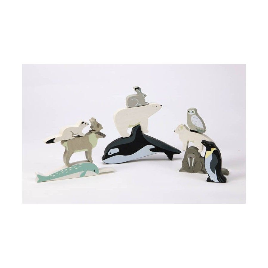 Tender Leaf Toys Drewniane figurki do zabawy - zwierzęta polarne