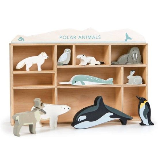 Tender Leaf Toys Fa fun figurák - állatok