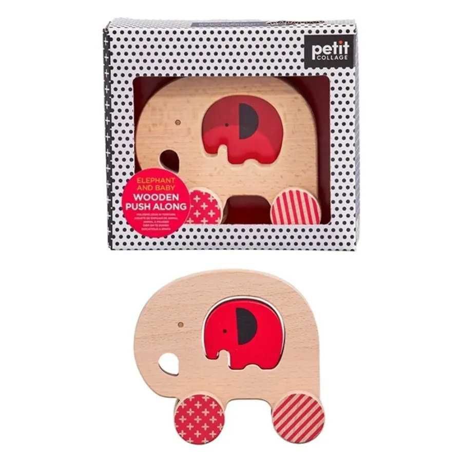 Petit Collage Toy on wheels elephant - 5055923780770