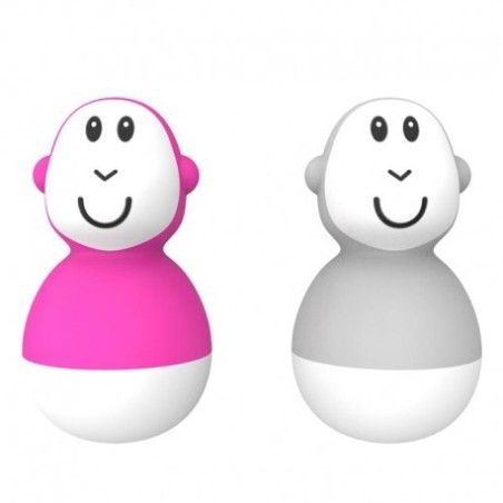 Matchstick Monkey - 2 úszó táplálkozás a rózsaszín és szürke majom - fürdés