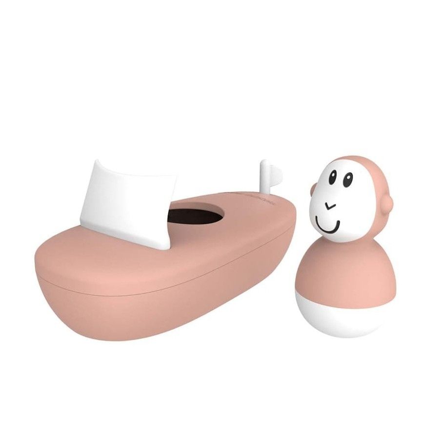 Matchstick Monkey - Bath boat with Blush Monkey - bath toy