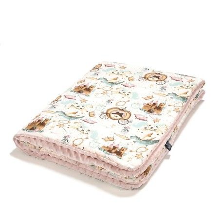 COUVERTURE CHAUDE EN MINKY LA MILLOU - L - PRINCESSE - ROSE FUMÉ