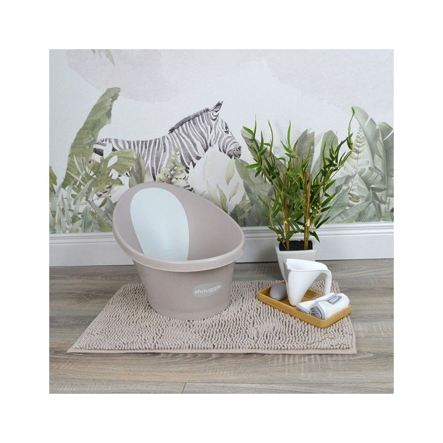 Shnuggle Babybadewanne mit Abfluss Baby Taupe