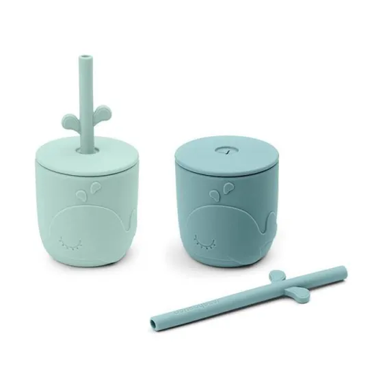 Done by Deer - bögre peekaboo słomka wally 2 db. 