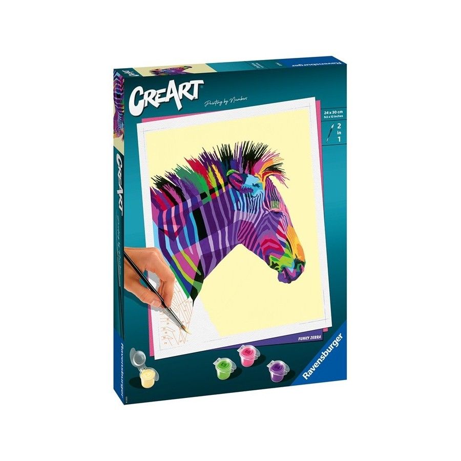 CréArt Peinture par numéros - Zèbre