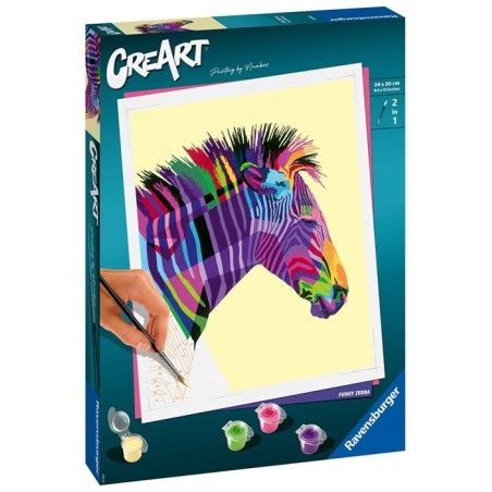 Creat painting after numbers-Zebra