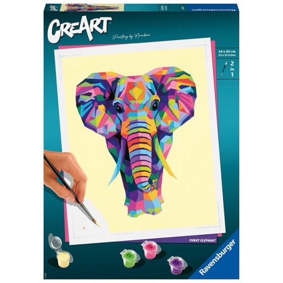 CreArt Malowanie Po Numerach - Słoń