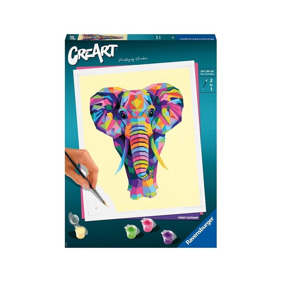 CreArt Pintura por números - Elefante