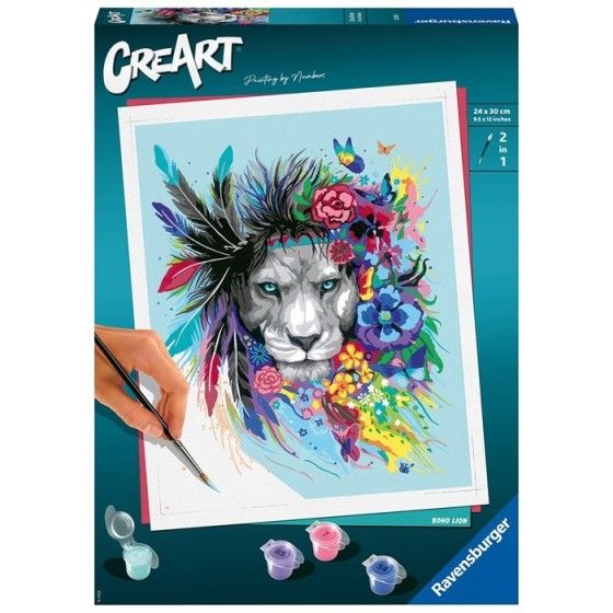 Creart festés számok után – Oroszlán Boho
