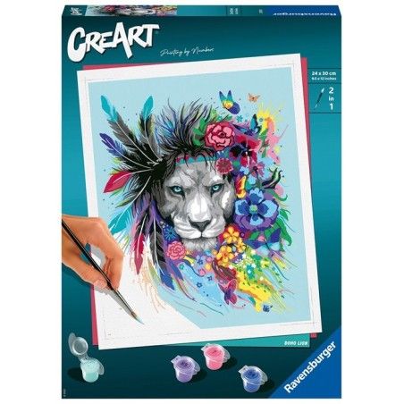 Create жывапіс пасля лічбаў – Lion Boho
