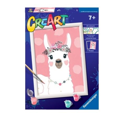 CreArt Malování podle čísel pro děti – Lama