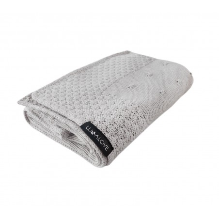 LULLALOVE Couverture en bambou - popcorn gris