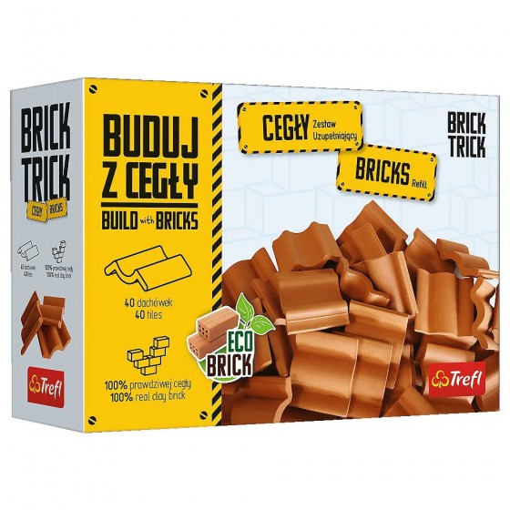 Trefl Brick Trick cegły dachówki 40 sztuk - 5900511615555