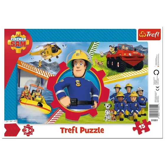 Trefl Puzzle 15el. - Firefighter napja ugyanaz - 5900511313512