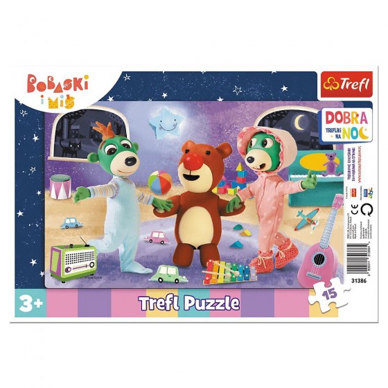 Trefl Puzzle 15el.-Czas na sen - Dobranoc, Trefliki na noc -