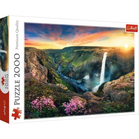 Trefl Puzzle 2000el.-Wodospad Haifoss, Iceland