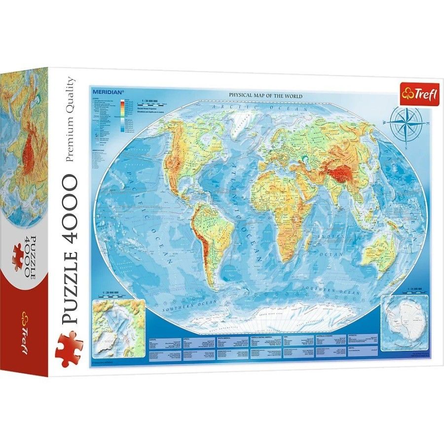 Trefl Puzzle 4000el.-Wielka mapa fizyczna świata