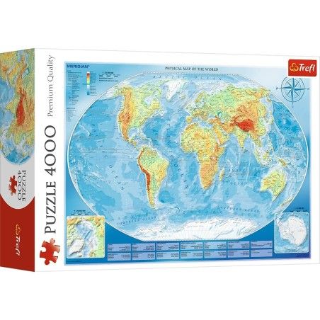 Trefl 这是一个4000的拼图. -世界的巨大物理地图