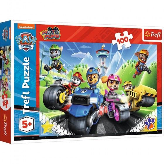 Trefl Puzzle 100el.-Psi Patrol na motorach