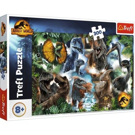 Trefl Puzzle 300el.-Ulubione dinosauri