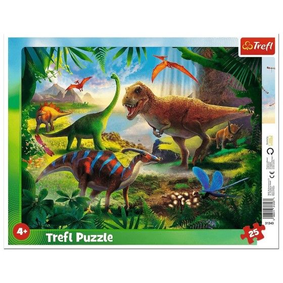 Trefl Frame puzzle 25el.-Dinozaury